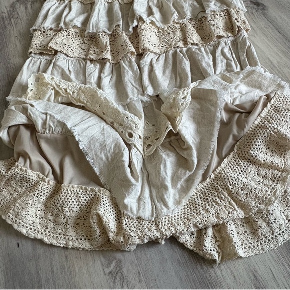 Jaded Gypsy Boho Shabby Chic Cream Tier Skirt One Size NWT Layers Of Love - Picture 9 of 9
